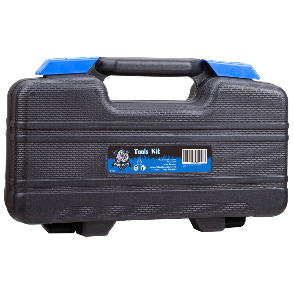 Blue 39-Piece General Household Tool Set with Storage Case