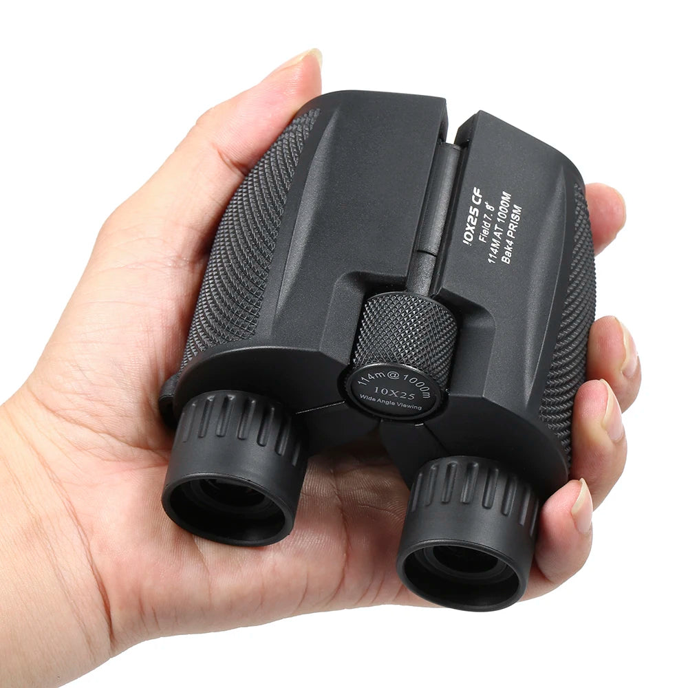 High-Powered 10X25 BAK4 Prism Binoculars - Portable Telescope for Sports and Outdoor Activities