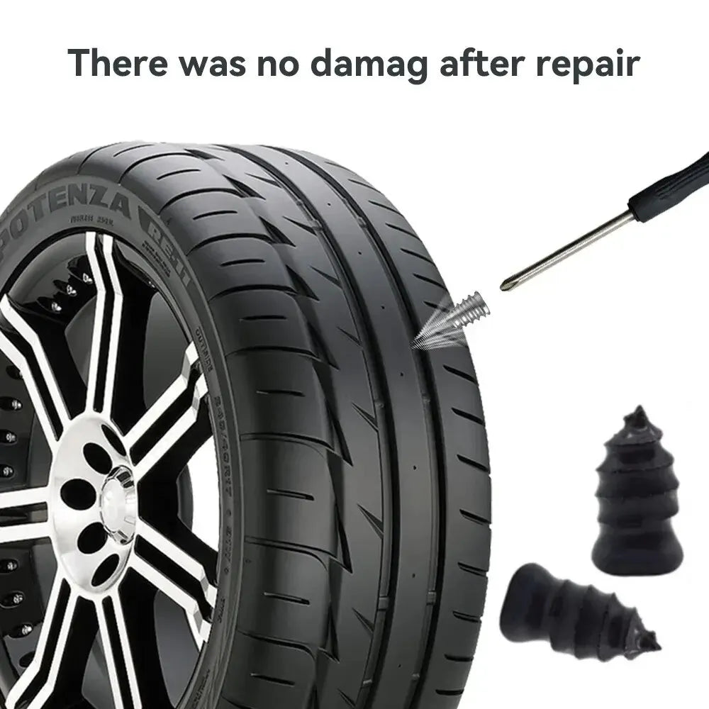 21-10 Piece Universal Tubeless Tire Repair Kit for Motorcycles and Trucks