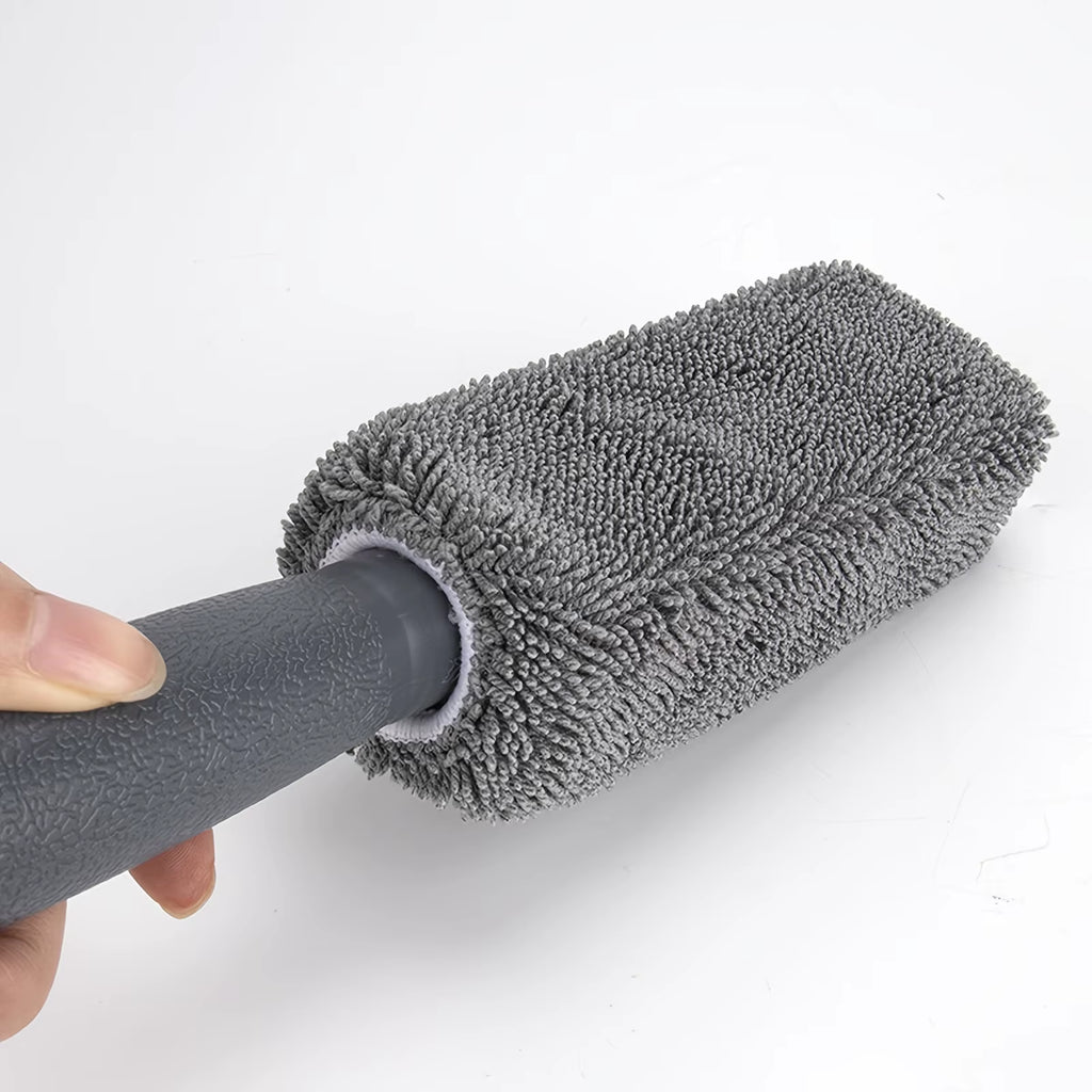 Microfiber Tire Brush for Efficient Wheel Hub and Rim Cleaning - Ideal for Automotive Maintenance and Detailing