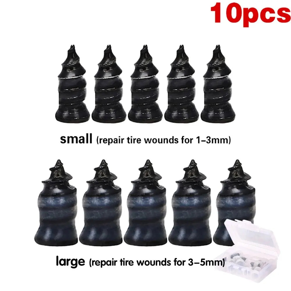 21-10 Piece Universal Tubeless Tire Repair Kit for Motorcycles and Trucks